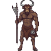 Mächtiges Minotaurus-Pixel