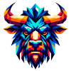 Geometric Minotaur: Mythical Beast Art