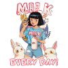 Anime Girl,Cute Rabbit, Daily Milk