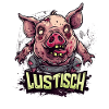 Lusty, funny pig