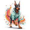 Doberman dog streetwear jogging aesthetic