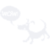 The dog barks wow!