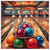 Bowling / Kegeln / Bowlingbahn / Pin / Strike