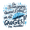 Bourgogne sous la pluie: pas mouillés