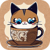 Cute Coffee Cat