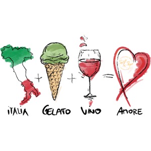 Italia Gelato Vino Amore - Design für Italienfans