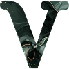 Green Marbled V Letter