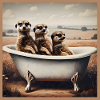 Erdmännchen in der Badewanne