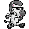 Zebra Marathon Runner Athlete Running