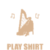 Official Harp Playing Shirt Music