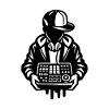 Beat Maker Holding Sampler