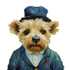 Bust of Dog in Costume