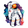 Aquarelle d’astronaute Aquarelle