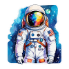 Aquarelle d’astronaute Aquarelle