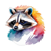 Waschbär Wasserfarben Illustration