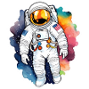 Aquarelle d’astronaute Aquarelle