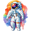 Aquarelle d’astronaute Aquarelle