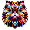 Persian Cat: Geometric Kaleidoscope Vision