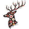 Hirsch aus Blumen