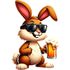 Osterhase mit einem Bier