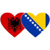 Albania Bosnia Flag Heart