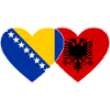 Bosnien Albanien Flag Heart