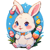 Easter bunny cute and childlike