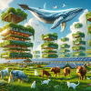 Cattle & cats & a giant whale