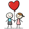 Strichmännchen Liebespaar Pärchen Liebe