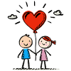 Stick Figure Amanti Coppia Coppia Amore