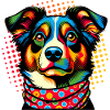 Dog Love Pop Art Style