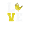 Lettrage d’amour avec canari