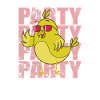 Party lettering with cool canary