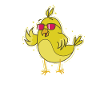 cool canary with sunglasses
