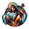 Cello music Jesus Christ design