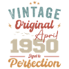 Vintage Born April 1950's Birthday Gift