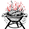 Grill Icon Fire Grilling Icon