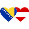Bosnia Austria Flag Heart