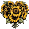 Sunflowers Heart