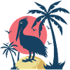 Pelikan der Insel