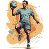 Handball Player Streetwear Iconic Style