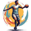 Handball Player Streetwear Iconic Style