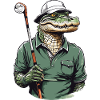 Crocodile Golfer Design Aesthetic Streetwear