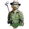 Crocodile Golfer Golfer Streetwear Design