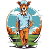 Dog Golfer Golfer Design Streetwear