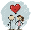 Amoureux, Figurines allumettes, Couples, Saint-Valentin