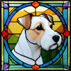 Parson Russell Terrier version vitrail