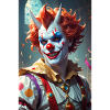 Clown man with horns