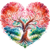 Herzbaum – Liebe in Aquarell