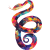 Bunte Schlangen-Illustration